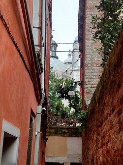 Apartment exterior and the Gesuati church